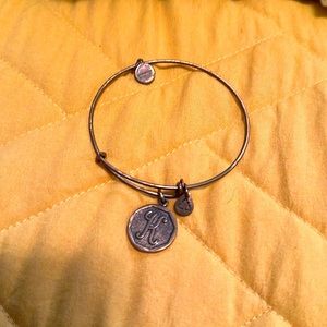 Alex and Ani K bracelet gold slightly tarnished.